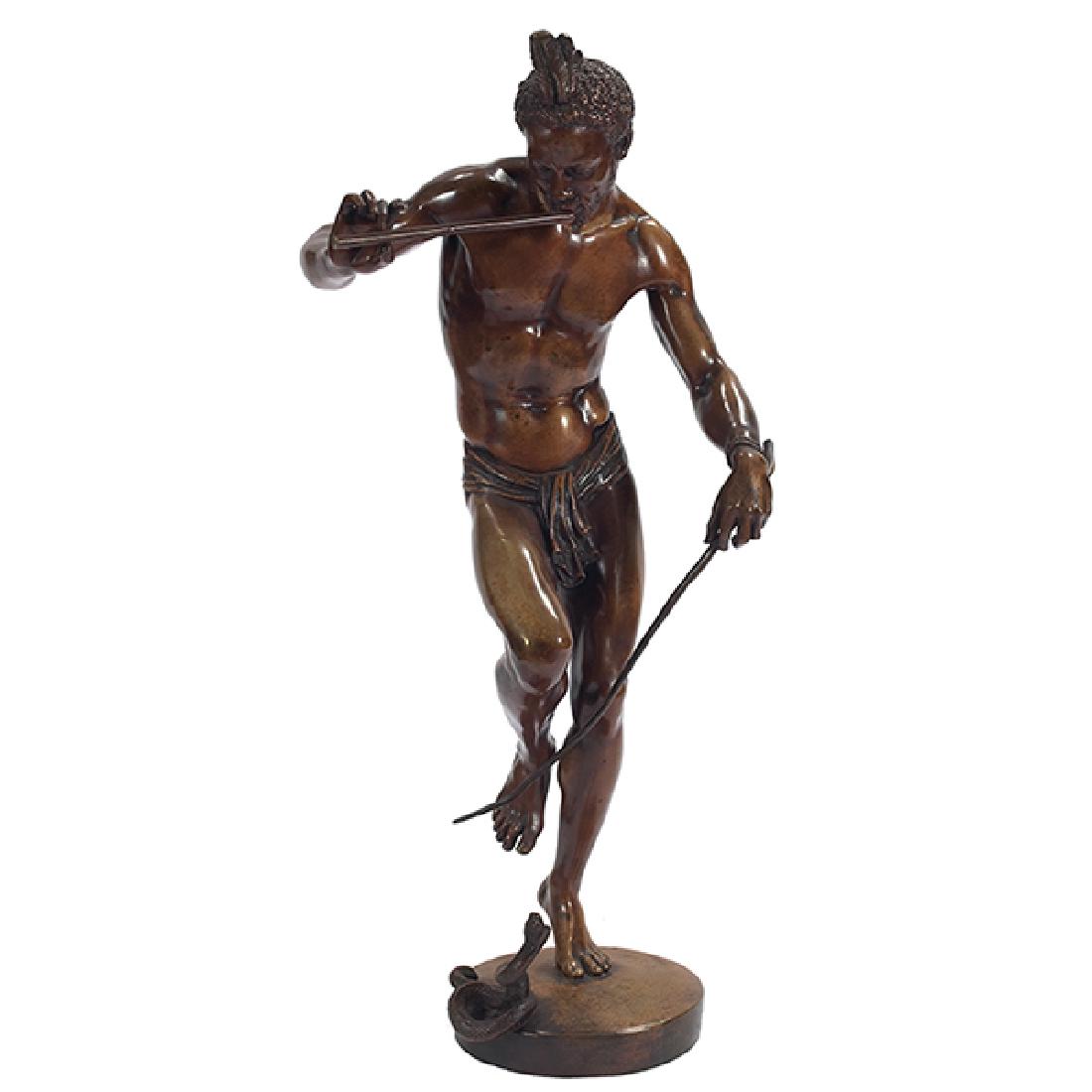 Charles Arthur Bourgeois, (French, 1838-1886), The: Charles Arthur Bourgeois, (French, 1838-1886), The Snake Charmer, bronze, signed, 22.5"h Provenance: Provenance: Property from the Collection of Governor Jim Thompson, Chicago, Illinois