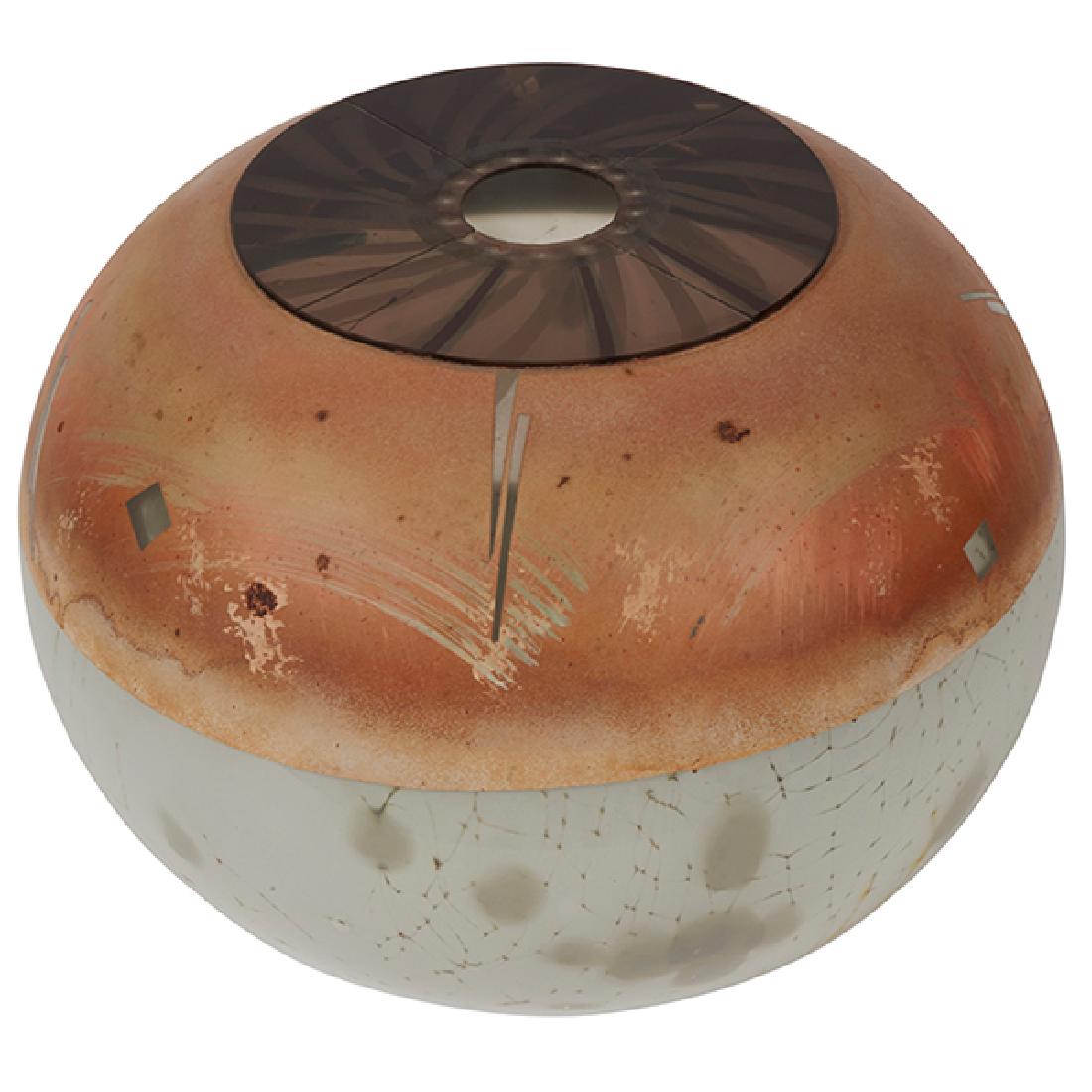 Robert C. Palusky (American, b. 1942) Globe sculptur (1 of 2)