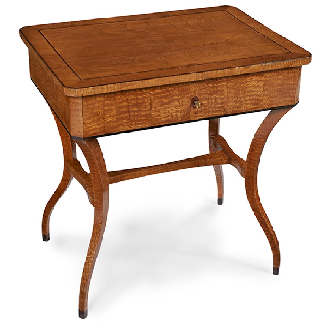 Biedermeier, occasional table with storage, Vienna, (1 of 2)