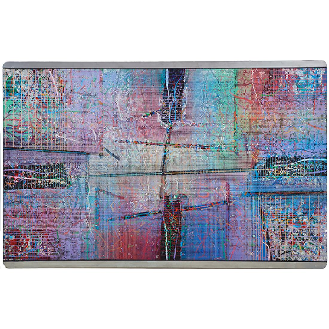 Paul Maxwell, (American, b. 1925), Directional, 1986,: Paul Maxwell, (American, b. 1925), Directional, 1986, acrylic on canvas on board, signed and dated lower right, signed, titled and dated on verso , 36" x 60"