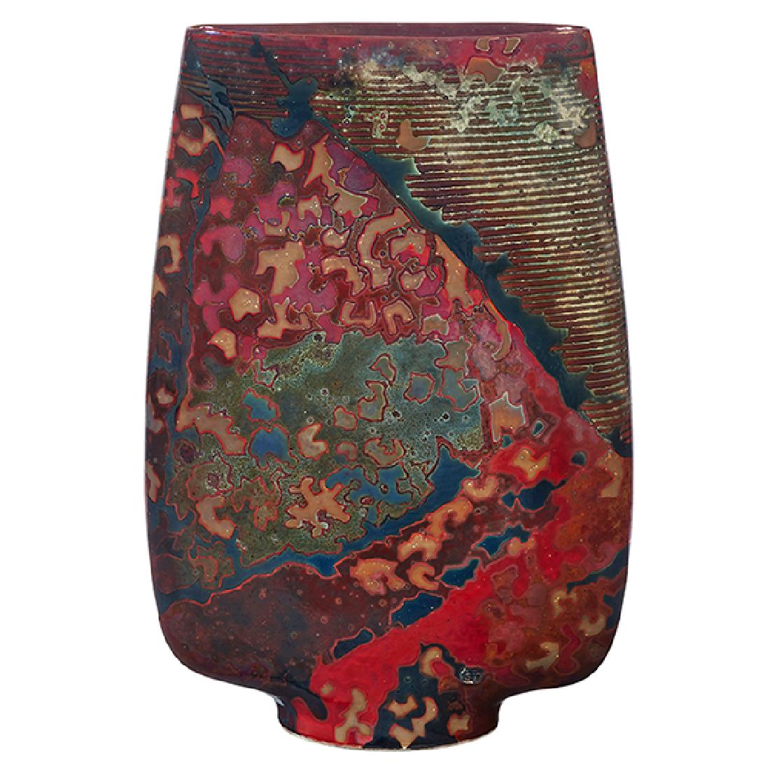 Sutton Taylor vase, glazed ceramic, signed "ST" (1 of 10)