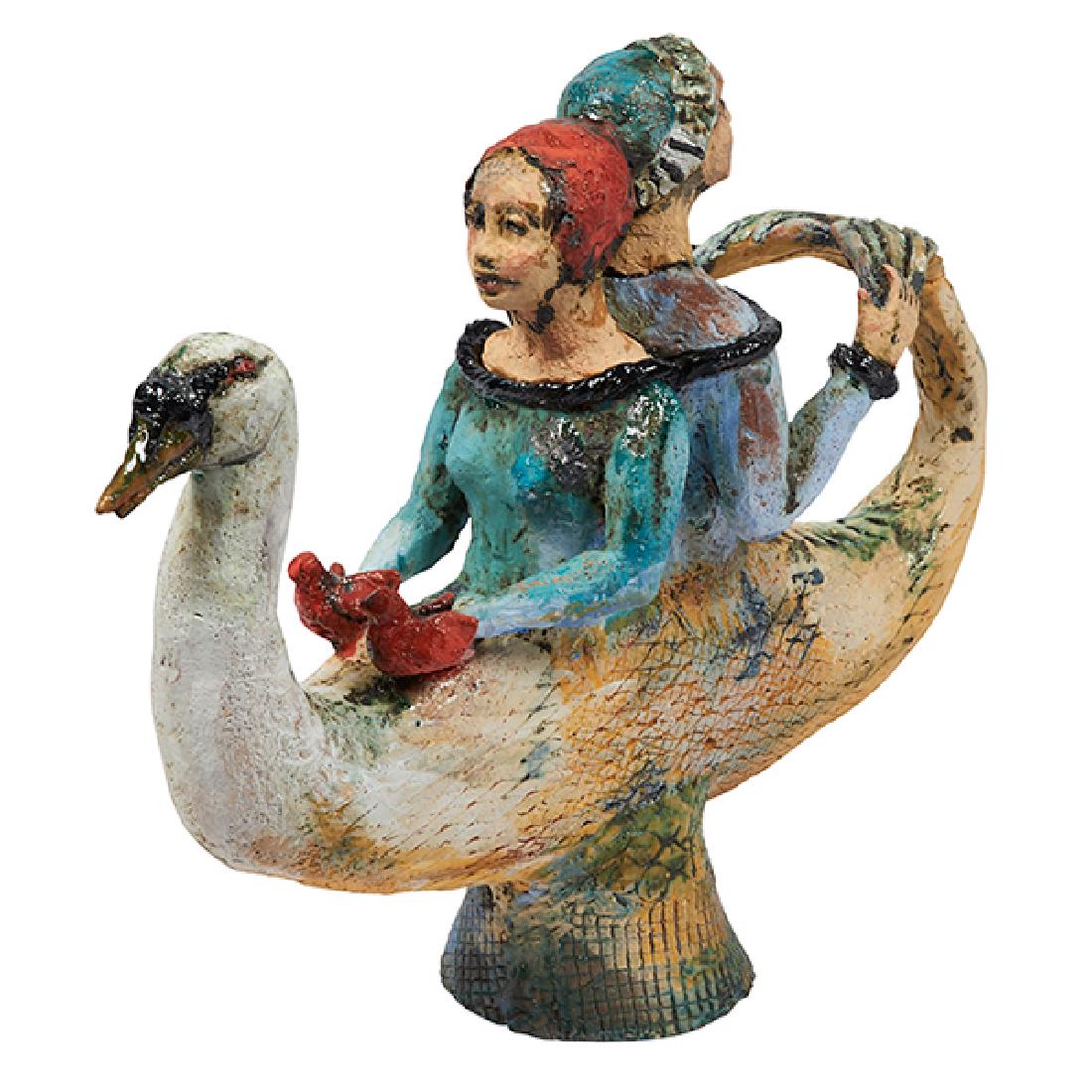 Cheryl Tall (American, b. 1946), The Swan Boat Teapot, (1 of 3)