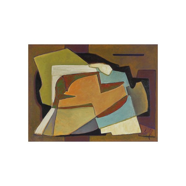 Mario De Ferrante, Abstract Composition; oil: Mario De Ferrante (Italian/American, 1898-1992), Abstract Composition; oil/canvas, 30" x 40", signed, unframed
