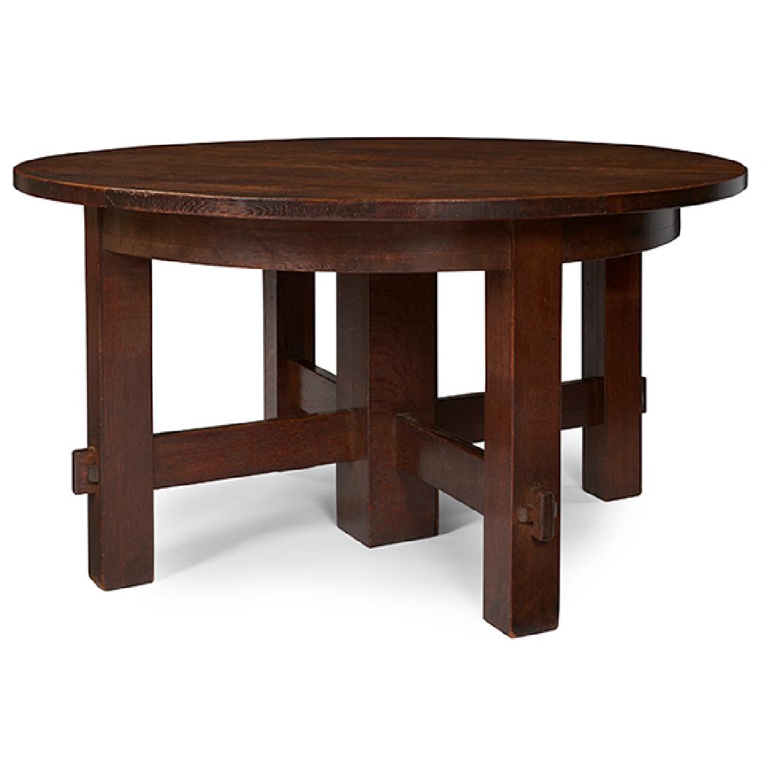 Gustav Stickley dining table 54"dia x 30"h