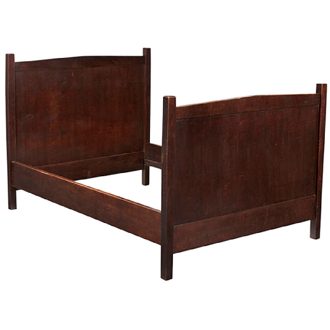 Gustav Stickley bed, 912 58"w x 78"l x 50.5"h;