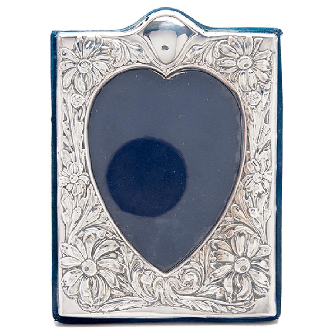 Keyford Frames Ltd Daisy picture frame 5.5"w x 7.5"h: Keyford Frames Ltd, Daisy picture frame, London, England, 1988, silver, stamped hallmarks, 5.5"w x 7.5"h