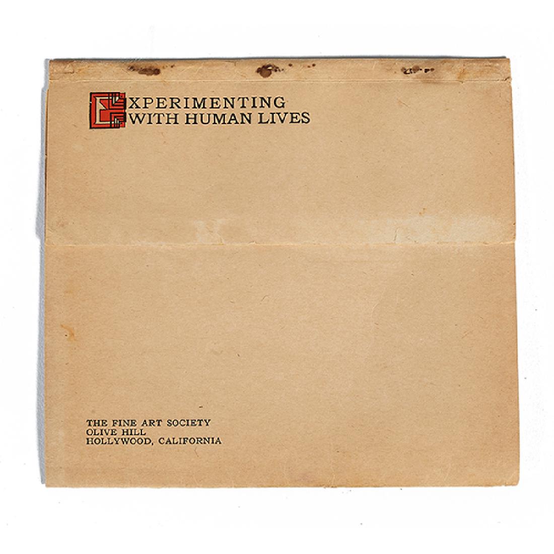 WRIGHT, FRANK LLOYD Experimenting with Human Lives. (1 of 1)