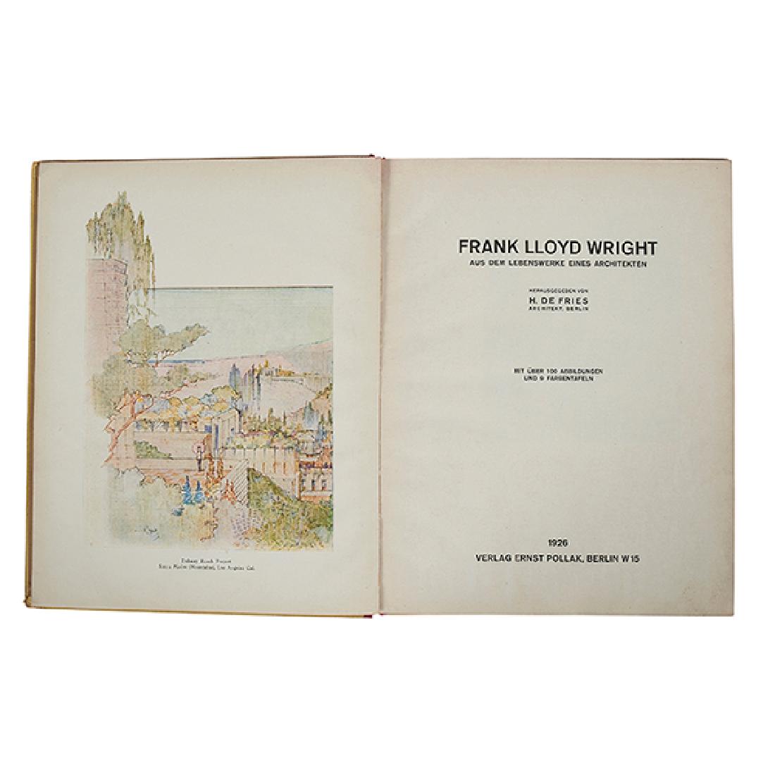 (FRANK LLOYD WRIGHT) DE FRIES, H. Frank Lloyd Wright: (1 of 1)