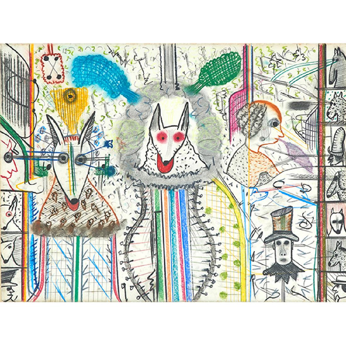 Roy de Forest, (American, 1930-2007), Untitled, 1979, (1 of 2)