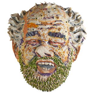 Robert Arneson, (American, 1930-1992), Mr. Hyde, 1981,: Robert Arneson, (American, 1930-1992), Mr. Hyde, 1981, paper mache, resin, marbles, paint, signed, titled and dated, 44"h x 38"w x 11"d Provenance: Property from the Collection of The Rev. Audrey Tayl