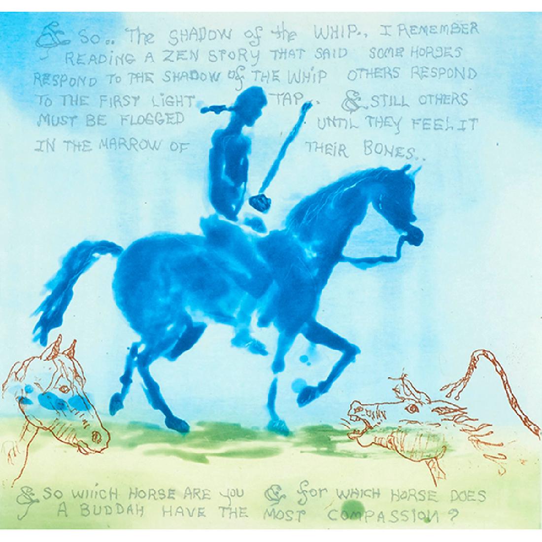 William T. Wiley, (American, b. 1937), Which Horse Are (1 of 2)