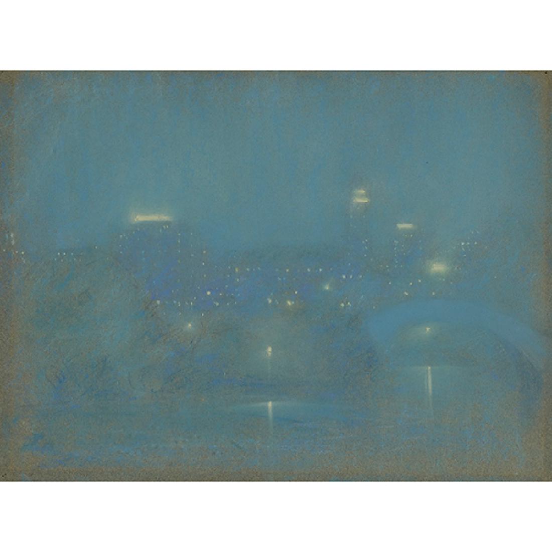 Leon Dolice, (American, 1892-1960), City at Night, (1 of 2)