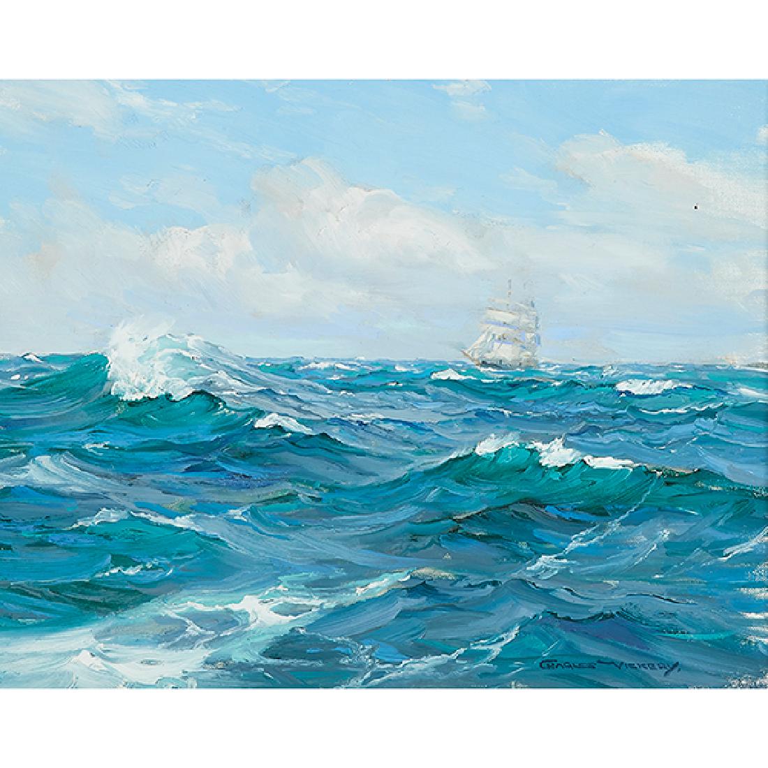 Charles Vickery, (American, 1913-1998), Seascape with (1 of 2)
