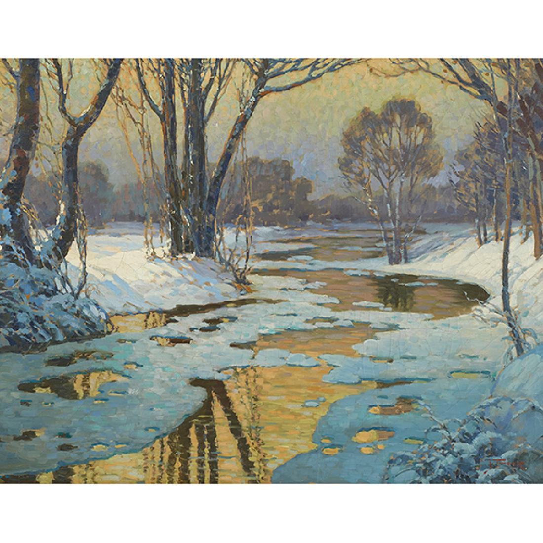 Joseph Tomanek, (American, 1889-1974), Winter Landscape (1 of 2)