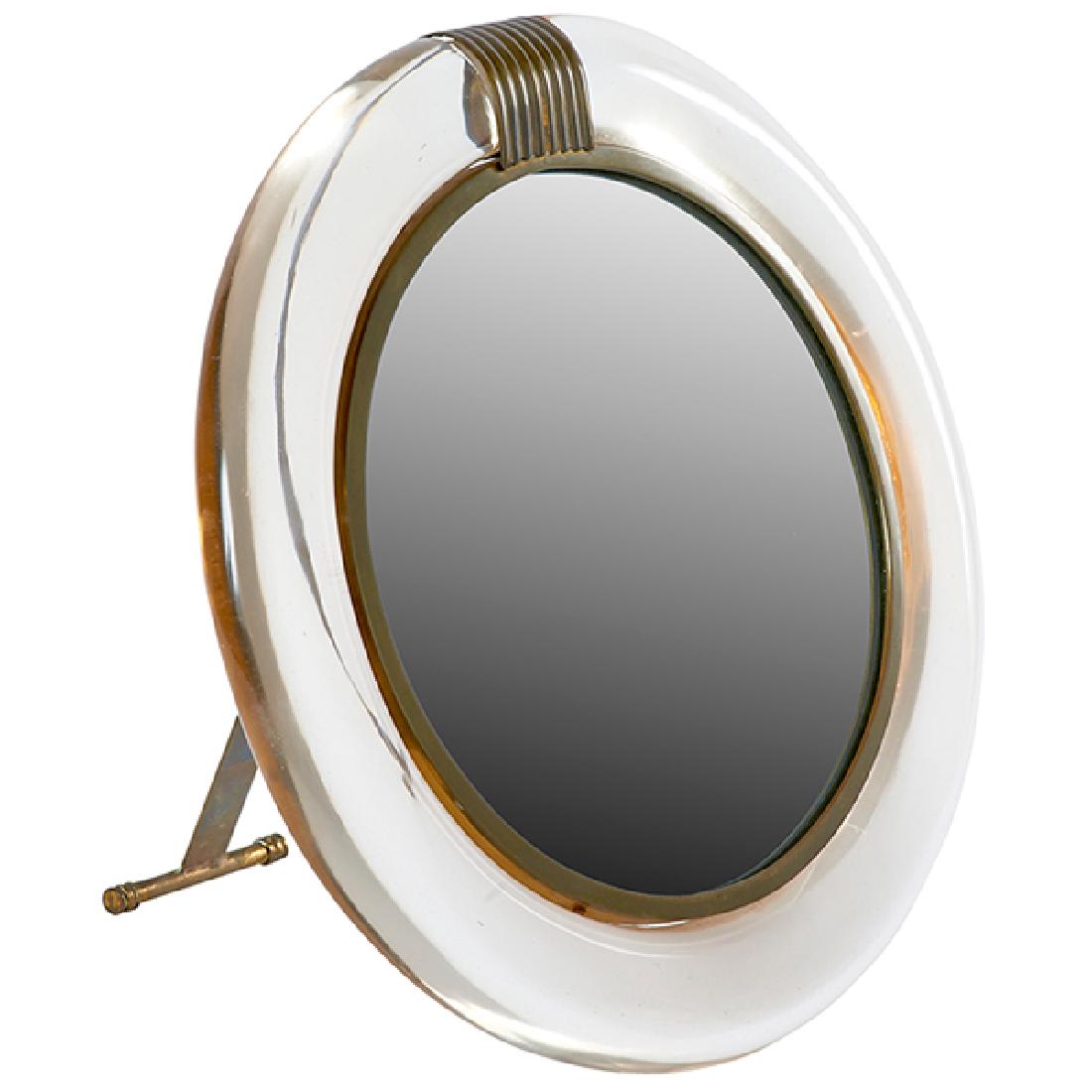 Venini, attribution framed mirror 12.75"dia x 1"d (1 of 1)