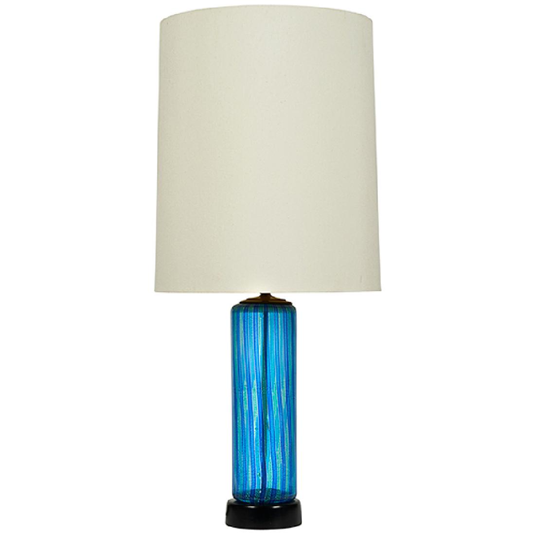 Venini, attribution a canne table lamp glass: 4.5"dia x (1 of 1)