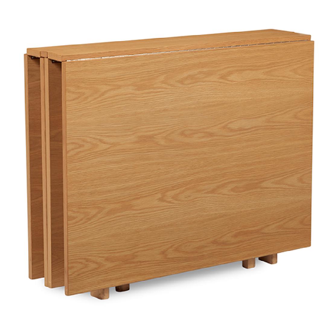 Bruno Mathsson for Bruno Mathsson folding table: Bruno Mathsson (1907-1988) for Bruno Mathsson International, Folding Table, Varnamo, Sweden, 1935/1990s, oak, signed, can be used in several configurations, as shown: 35.5"w x 9"d x 28.5"h; open: 110.