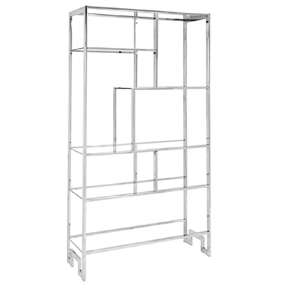 Milo Baughman (1923-2003) for Thayer Coggin Étagère: Milo Baughman (1923-2003) for Thayer Coggin, Etagere, USA, 1960s, chromed-plated metal, glass, unsigned, 42"w x 16"d x 79"h $700 - $900