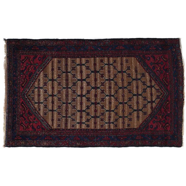335: Persian Hamadan rug, c. 1930, camel hair