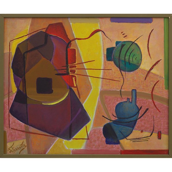 Mario De Ferrante, Abstract, c. 1960,oil: Mario De Ferrante (Italian/American, 1898-1992), Abstract, c. 1960; oil/canvas, 20 x 24, signed.