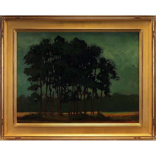 Jane Peterson, Florida Landscape, oil: Jane Peterson (American, 1876-1965), "Florida Landscape," oil/canvasboard, signed, framed, 16.5" x 22.5" Condition Report: no problems; nicely framed; signed lower left; overall very good condition