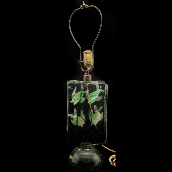 Italian Glass fishtank lamp