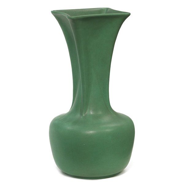 Teco vase, #145, bulbous form