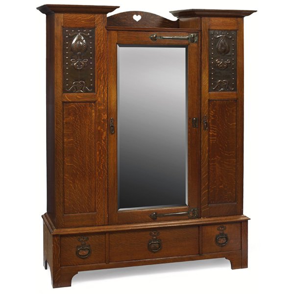 English Arts & Crafts wardrobe, knock-down form