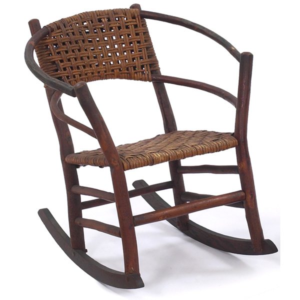 Old Hickory rocker, bowed-back form
