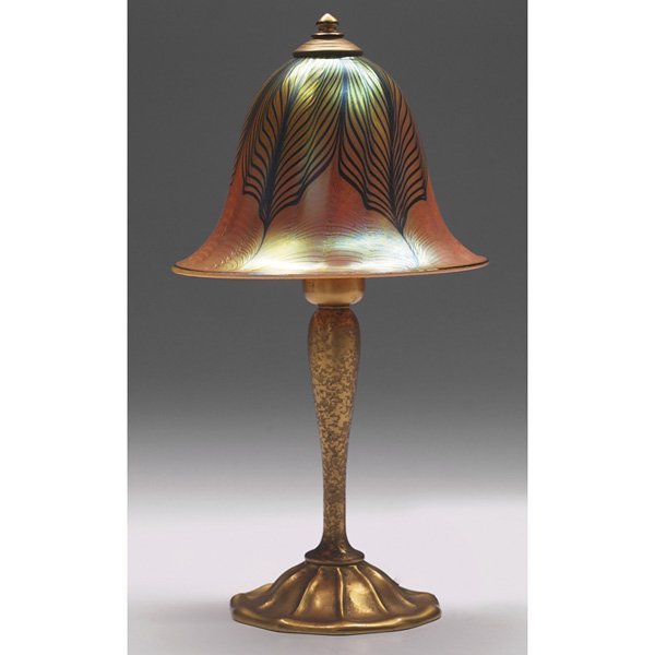 Tiffany Furnaces lamp, bronze