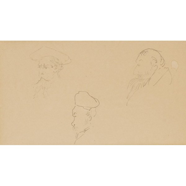Henri de Toulouse-Lautrec "Artists," c. 1880, pen