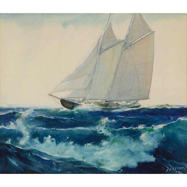 James Milton Sessions "Blue Nose," 1937, watercolo