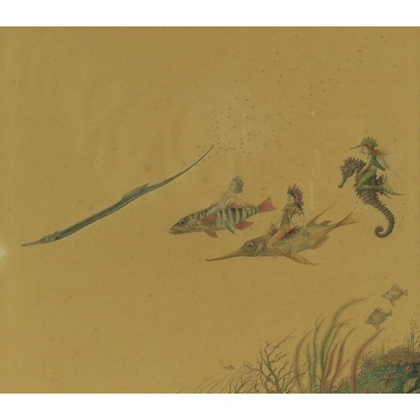 Baron Ernst Von Maydell "Deep Sea Race," gouache a