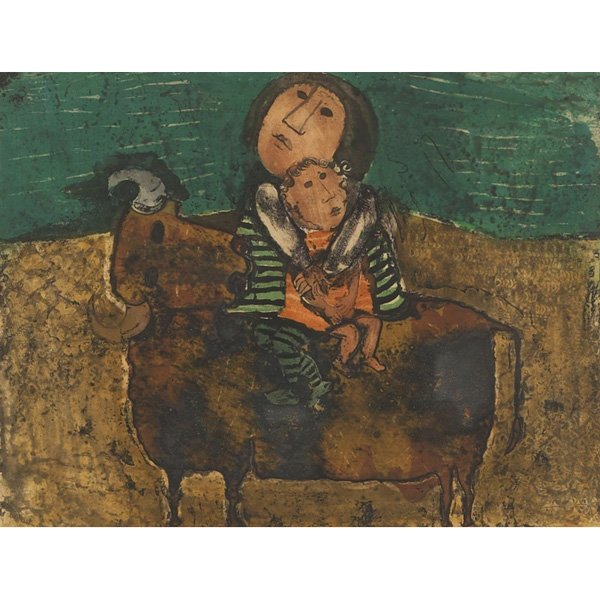 Graciela Rodo Boulanger "Mother and Child," etchin