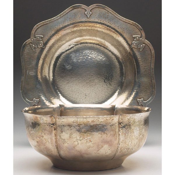 Shreve & Co. bowl, hand hammered sterling silver