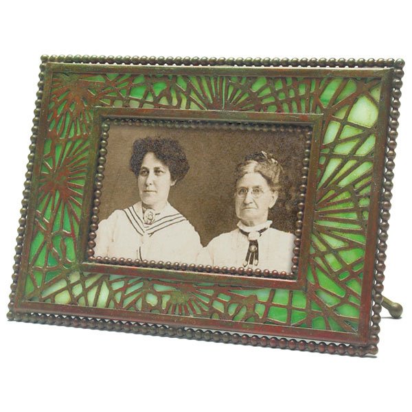Tiffany Studios frame, bronze in the pine needle