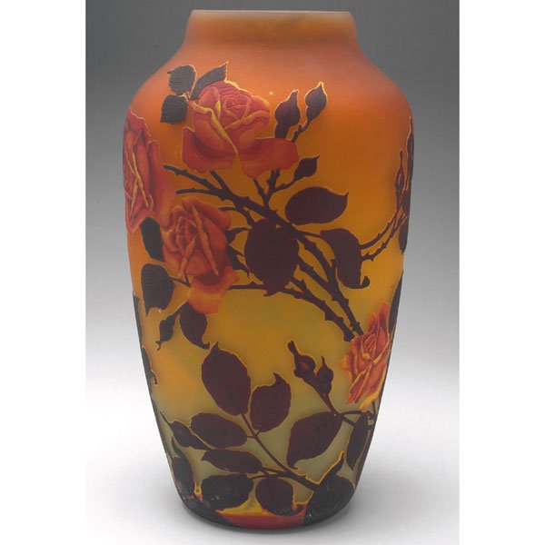 Muller Freres vase, cameo glass