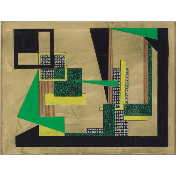 Thomas Brownell Eldred, The Garden, watercolor: Thomas Brownell Eldred (American, 1903-1993) "The Garden," 1942, watercolor and gouache, 16.5" x 21.75", signed and dated lower right, framed