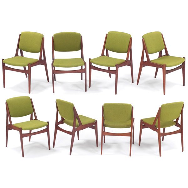 Arne Vodder dining chairs 8 teak Vamo Mobelfabrik