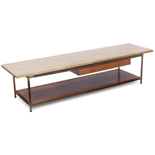 Paul McCobb coffee table, by Calvin, travertine t