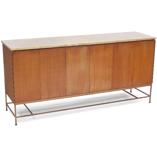 Paul McCobb cabinet, Calvin, mahogany travertine