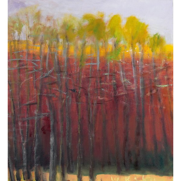 Wolf Kahn "Abstract Landscape," c. 1985, oil on ca: Wolf Kahn (American, b. 1927) "Abstract Landscape," c. 1985, oil on canvas, 24" x 21.5", signed lower right, framed