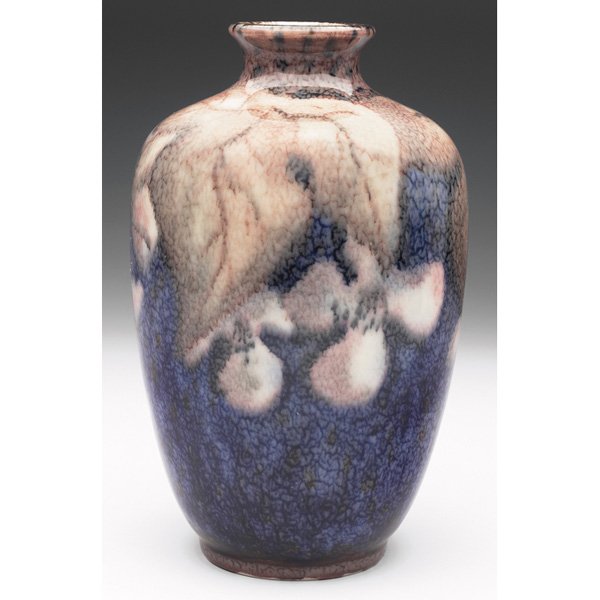 Rookwood vase, painted blossoms Jens Jensen