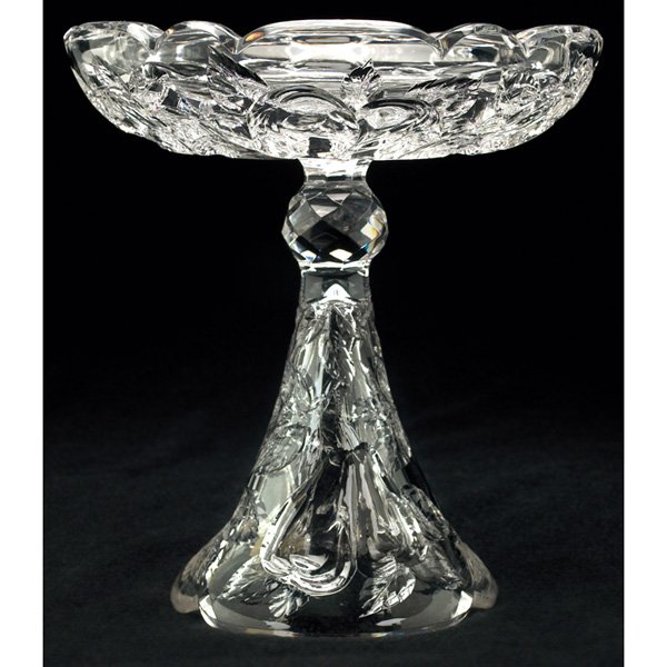 Bacarrat compote, ca. 1904, fruit designs