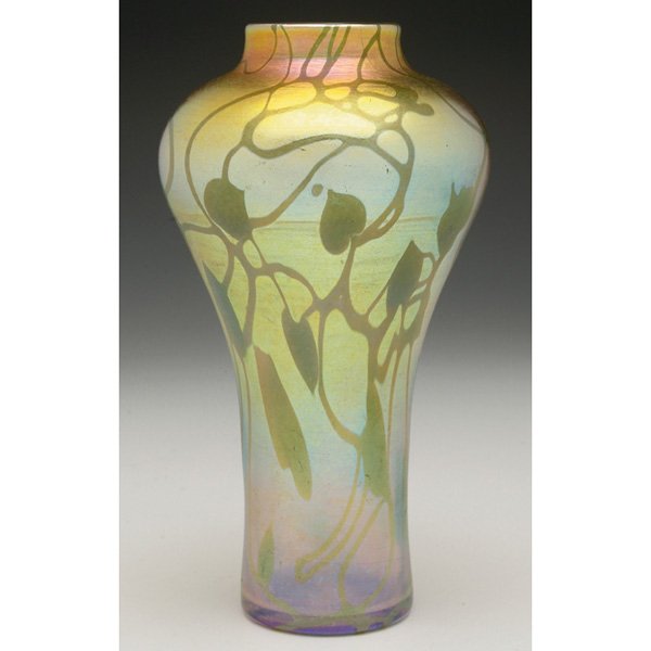 472 L.C. Tiffany vase, unusual shape in gold favrile g Sep 13, 2009