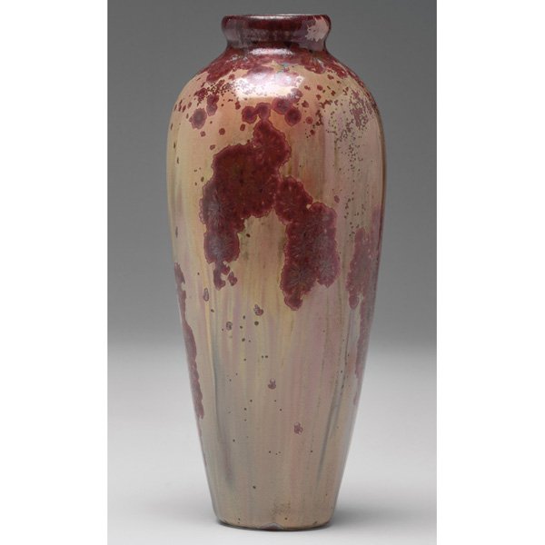 Adelaide Alsop Robineau vase, brown and tan glaze