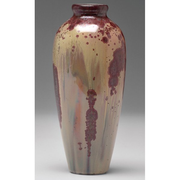 Adelaide Alsop Robineau vase, brown and tan glaze - 2