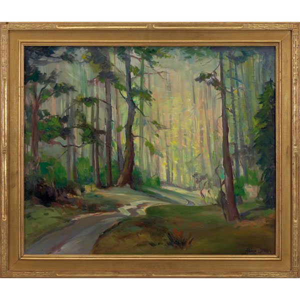 Alice Archer Sewell James, Forest Path, oil