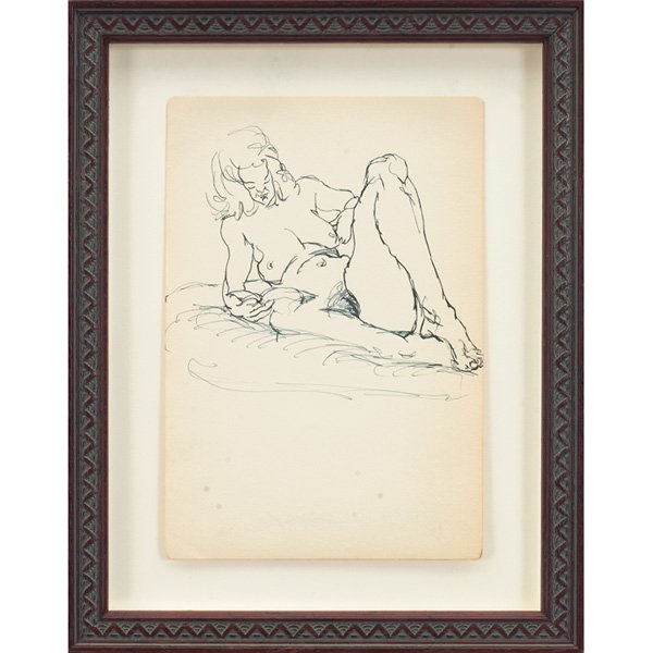 Joseph Delaney, Nudes pair of drawings