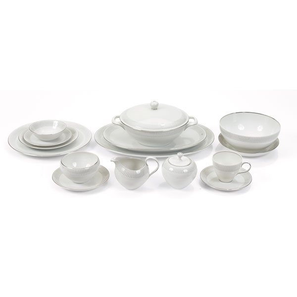 Eva Zeisel china, by Johann Haviland: Eva Zeisel china, by Johann Haviland, set of 115 pieces, Germany, marked "Johann Haviland Bavaria Germany Design Eva Zeisel", for a full listing of pieces, visit www.TreadwayGallery.com, excellent con